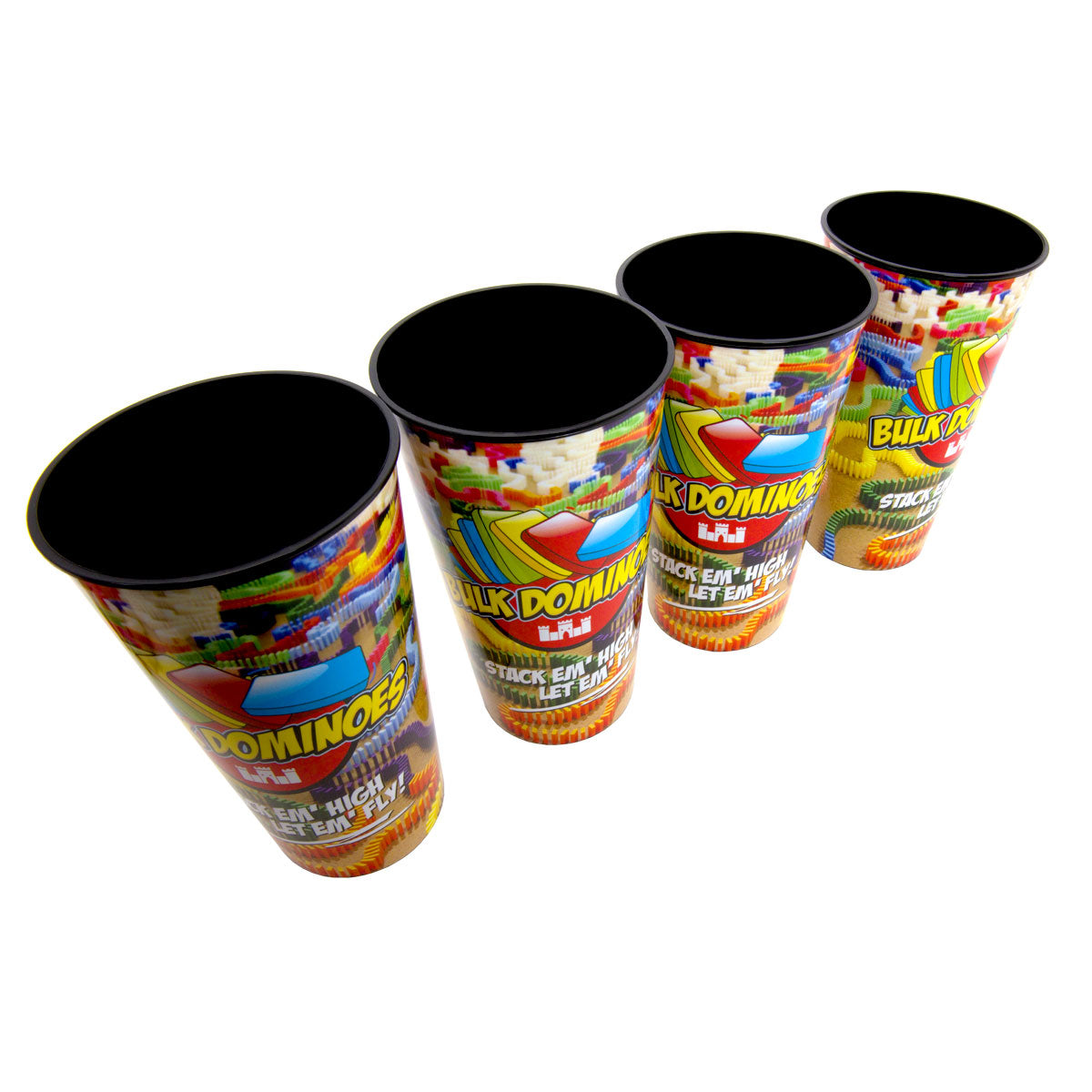Domino Cups of the bulk dominoes variety 32oz inline cups