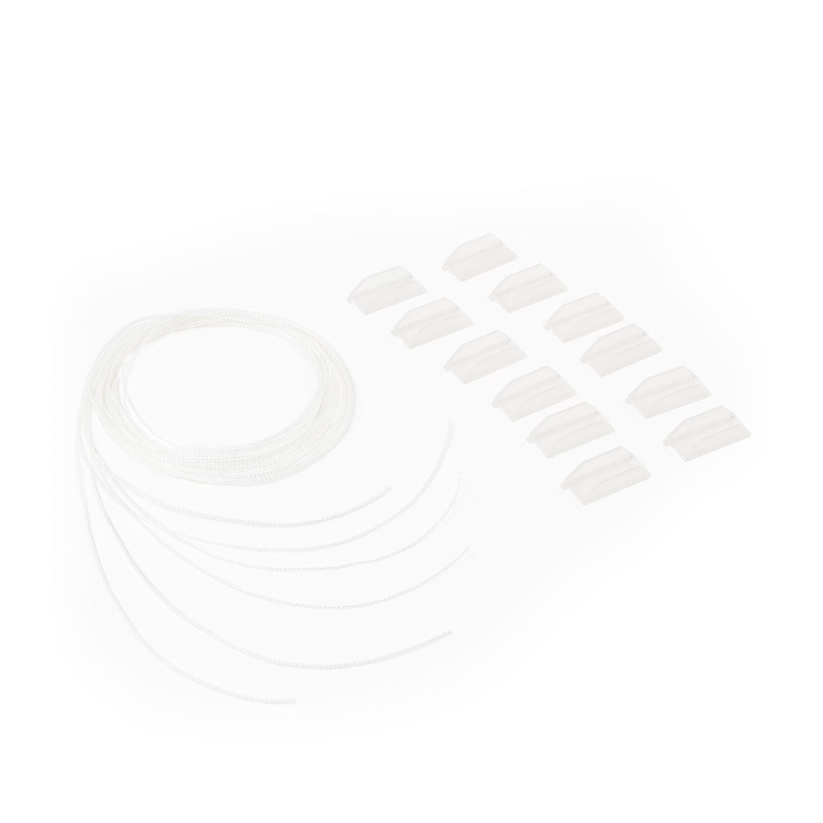 Clip and string pack white string and clear clips