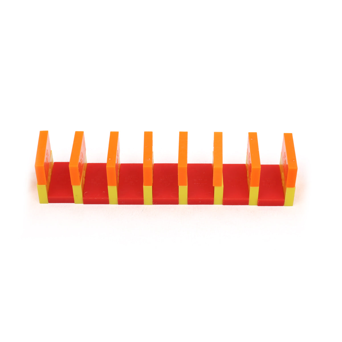 Bulk Dominoes Mini Clear Green column toppler