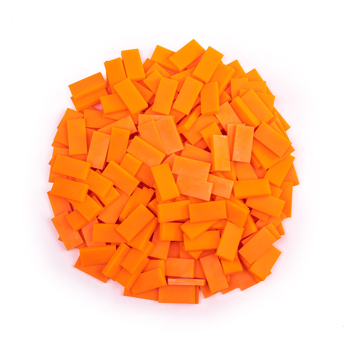 Bulk Dominoes Mini Neon Orange