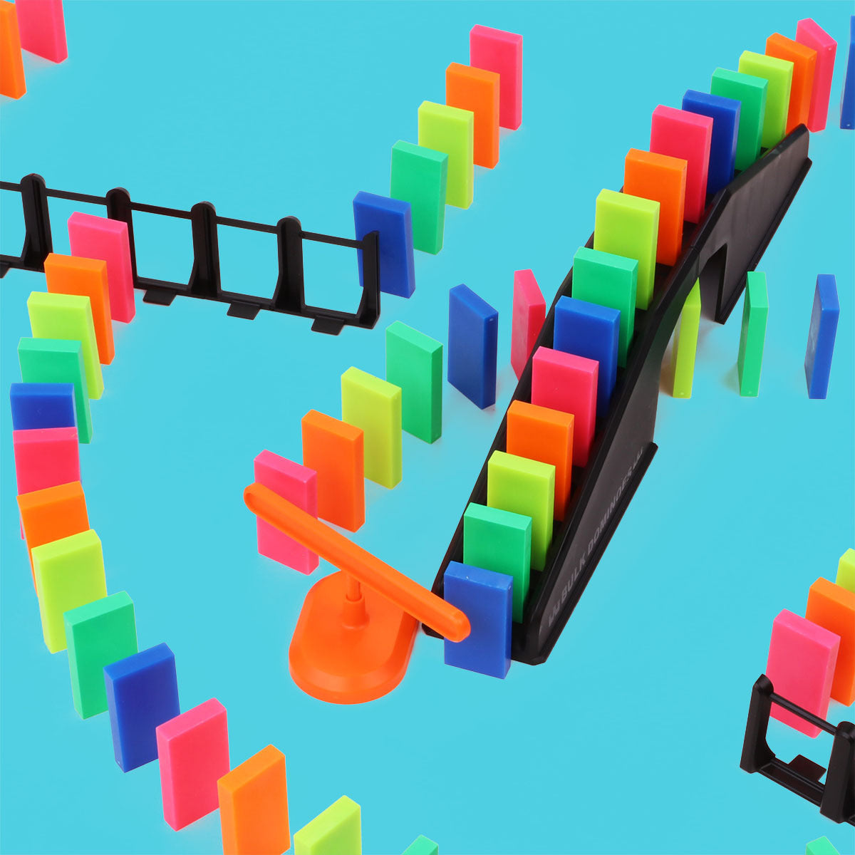 Bulk Dominoes Neon Basics Kit Black Bridges