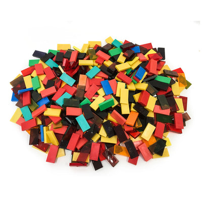 Bulk Dominoes Closeout colors solid and clear assorted