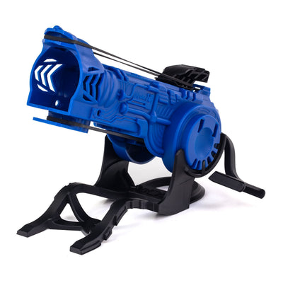 Bulk Dominoes Blue launcher with a black base