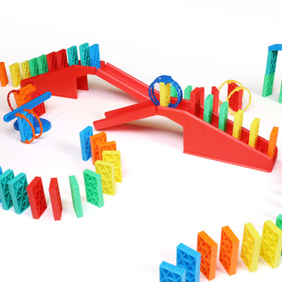 Kinetic Domino Toppling Kit Bridges closeup with arcs