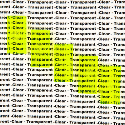 Clear neon yellow bulk dominoes closeup