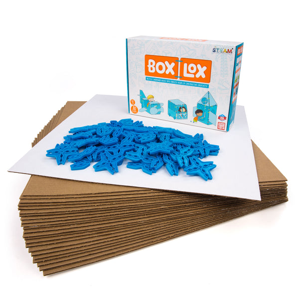 Box lox kit blue clips and cardboard sheets