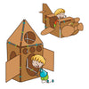 Box lox kit orange clips and cardboard sheets airplanes